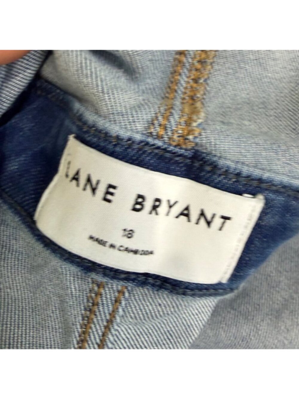 LANE BRYANT straight leg denim overalls size 18 - Picture 8 of 9